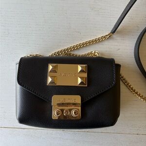 Valentino Black and Gold Crossbody Bag